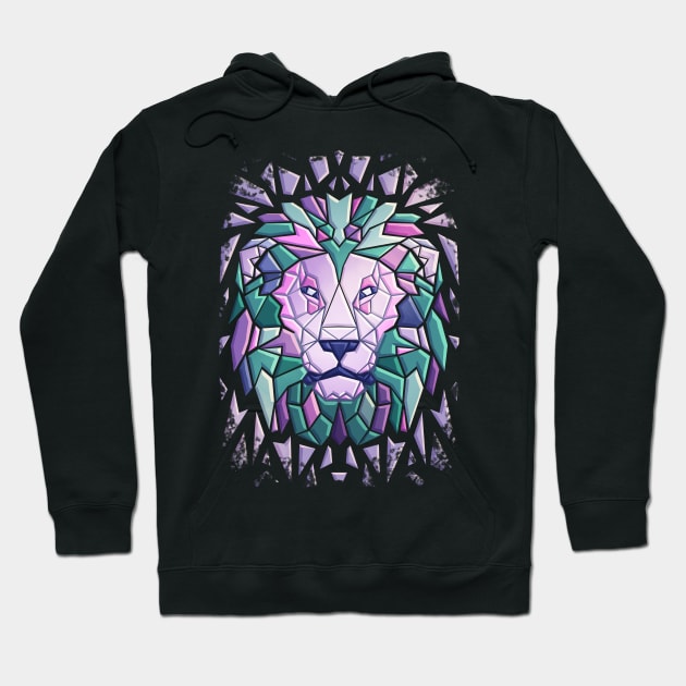 Stained-Glass Lion Hoodie by Abbilaura